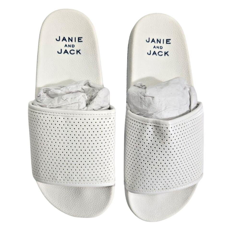 Janie and Jack Embossed Pool Slide (Toddler/Little Big Kid) Flat Sandal Size 3